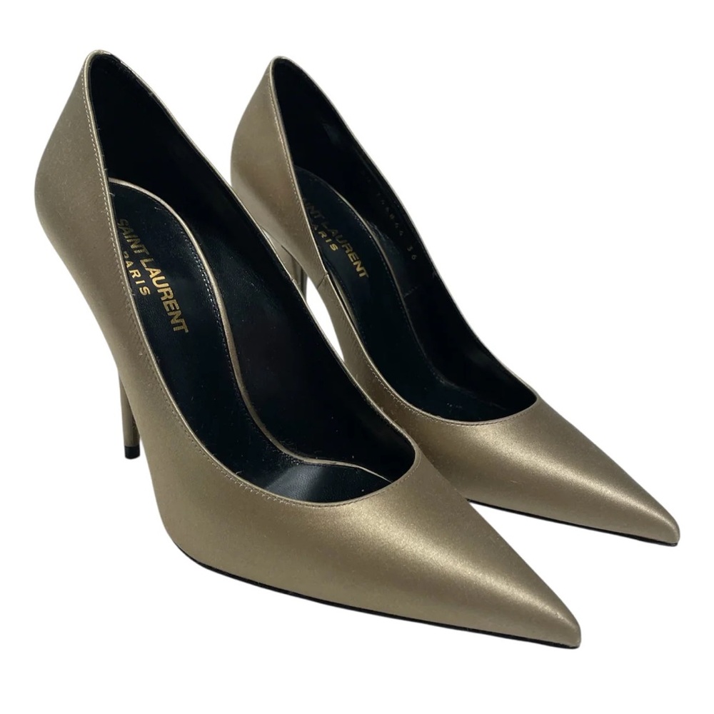 Saint Laurent Metallic Gold Heels